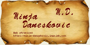 Minja Danesković vizit kartica